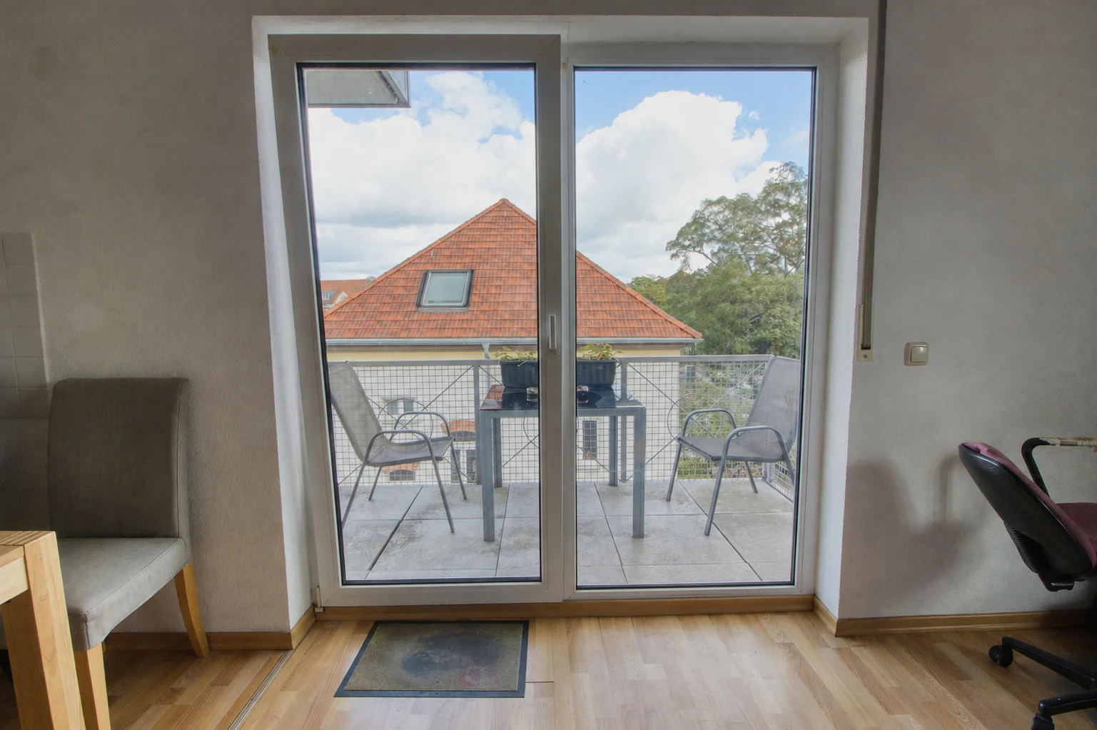 Blick auf den Balkon